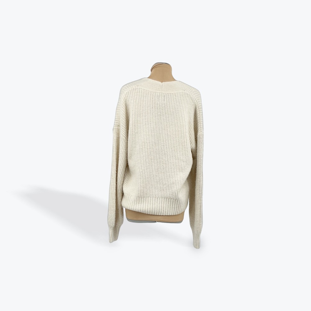 GAP Cream Ribbed Button-Front Cardigan - Picture 2 of 8